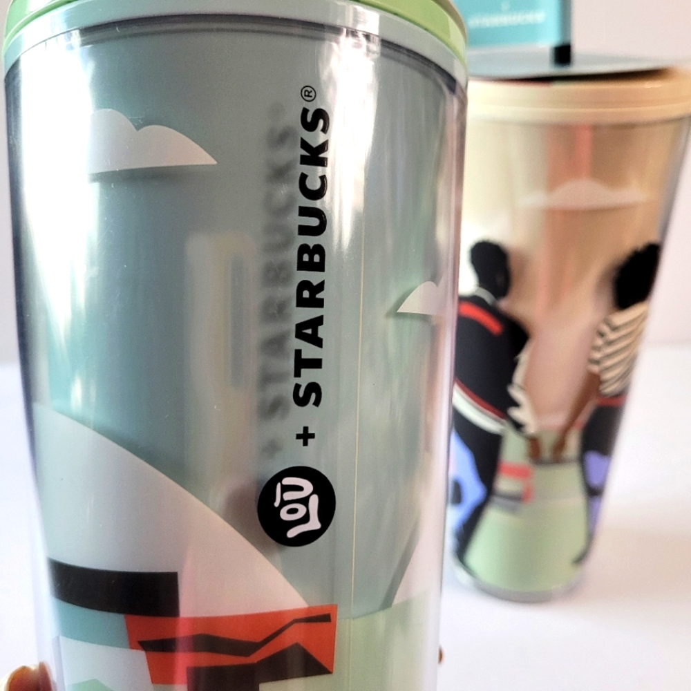 STARBUCKS + LOU 2024 Black History Month DAMON BROWN Cold Cup Tumbler 24oz NEW